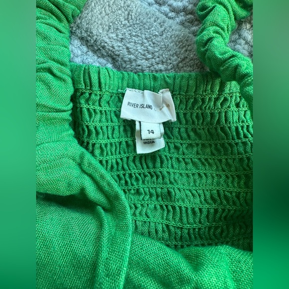 Stylish easy-breezy look green top from River Island - Size 14 - Picture 6 of 7